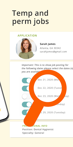 DentalPost Job Search Screen 2