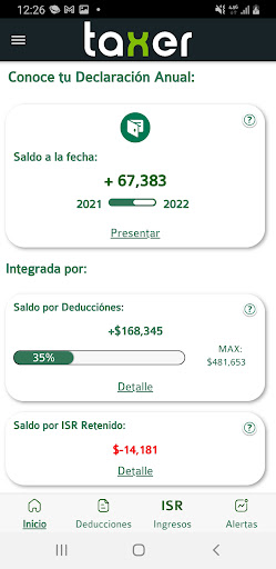 Android application taxer screenshort