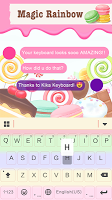 screenshot of Magic Rainbow Keyboard Theme