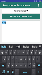 Translator for text Without Internet and 100% free