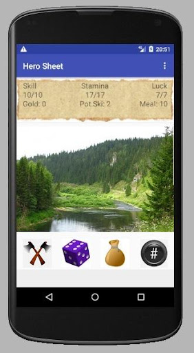 Android application Hero Sheet for Gamebooks screenshort