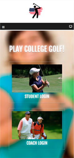 Android application collegeGolf screenshort