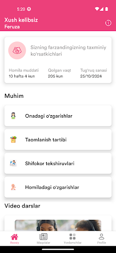 Homiladorlik maktabi Screen 3