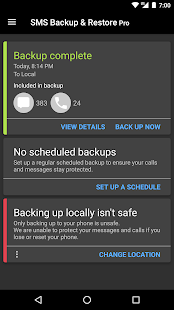 Captura de tela SMS Backup & Restore Pro