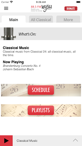 WYSU Public Radio App Screen 2