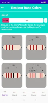 Calculate resistor value screenshot 1
