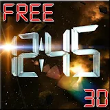 Space Clock 3D Free LWP icon