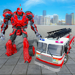 Cover Image of ダウンロード Fire Truck Flying Robot Rescue  APK