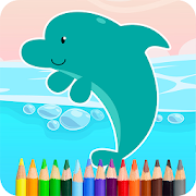 Coloring Dolphin Game Book  Icon