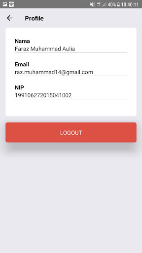 Android application Logbook Staff screenshort