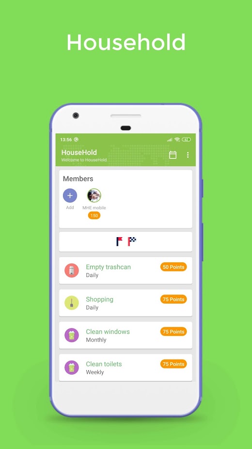 Android application HouseHold screenshot
