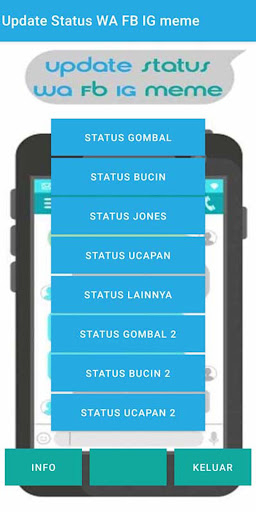 Android application Update Status WA FB IG Meme screenshort