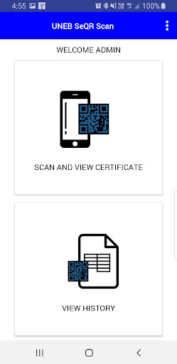 Android application UNEB SeQR Scan screenshort