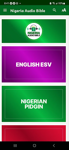 Android application Nigeria Audio Bible screenshort