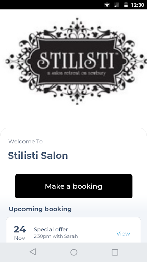 Android application Stilisti Salon screenshort