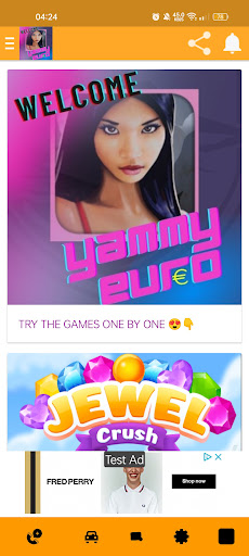 Android application YAMMY EURO- simple fun games screenshort