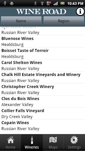 Wine Road : Northern Sonoma Screen 2