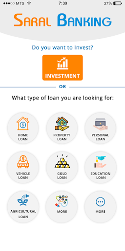 Saral Banking Screen 2