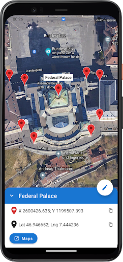 Android application Point Me screenshort
