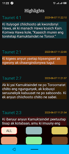 Android application Kalenjin bible (Bukut Ne Till) screenshort