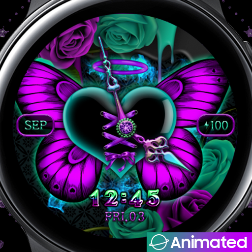 Goth Butterfly Heart_Watchface logo