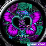 Cover Image of Herunterladen Goth Butterfly Heart_Watchface  APK