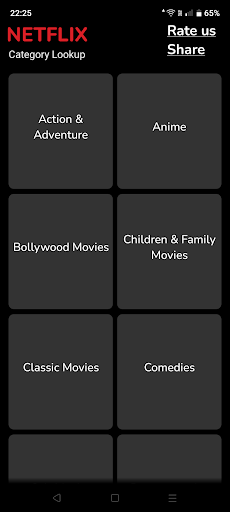 Netflix - Browse Categories Screen 2