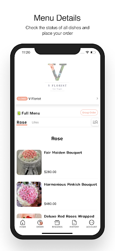 V florist Screen 2