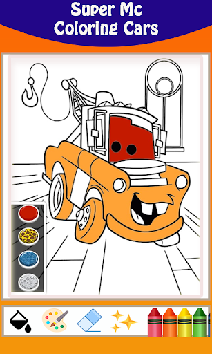 Lightning car Coloring book Screen 2