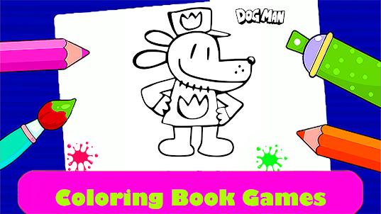 Dog Man - Coloring Book