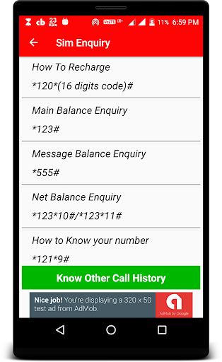 Call History App Screen 2