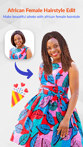 Android application African Female Hairstyle Edit screenshort