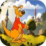 crazy kangaroo jump icon