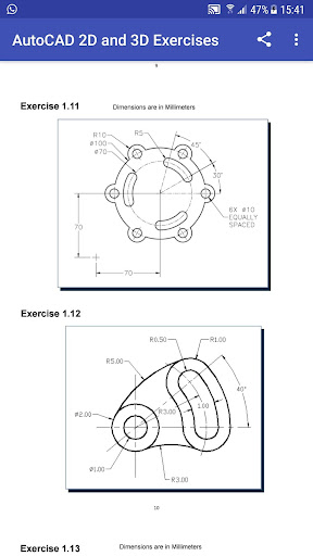 AutoCAD 2D & 3D Exercises Screen 3