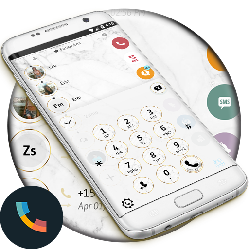 Theme Dialer Marble White  Icon