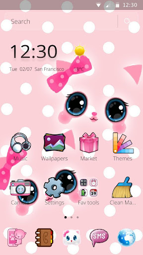 Download Hello Princess Kitty Pink Cute Cartoon Theme Free for Android - Hello  Princess Kitty Pink Cute Cartoon Theme APK Download 