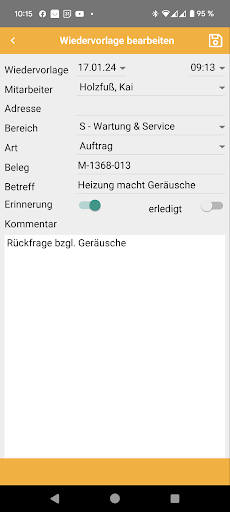 EasyTec mobile Wiedervorlage Screen 3