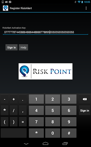 Risk Point Alert Screen 2