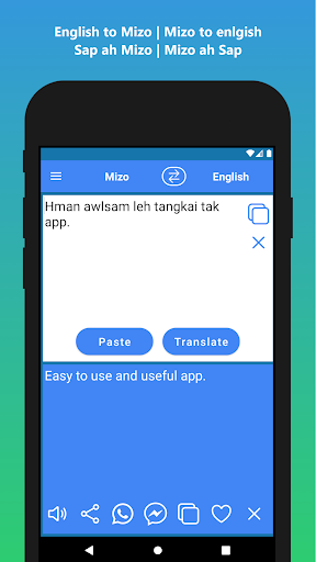 English to Mizo Translation Screen 3