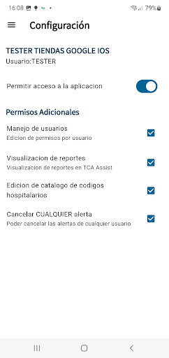 Android application Código Alert HUP screenshort