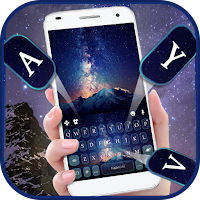 Тема для клавиатуры Galaxy Mountains