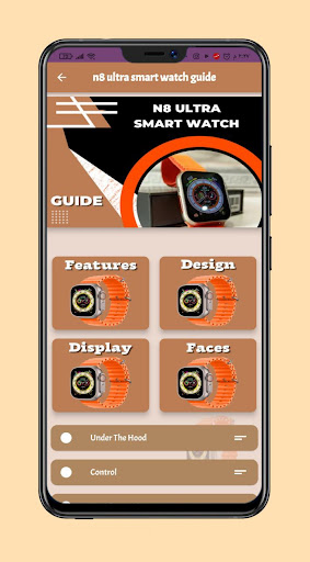Android application n8 ultra smart watch guide screenshort