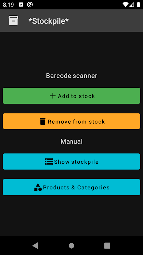 Android application Stockpile screenshort