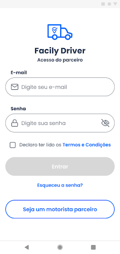 Android application Facily Driver screenshort