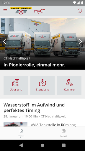 Android application myCT screenshort