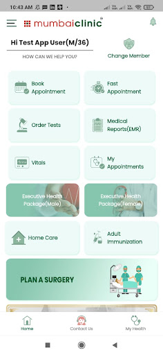 Android application mumbai clinic screenshort