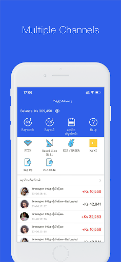 Android application ZegoMoney Agent screenshort