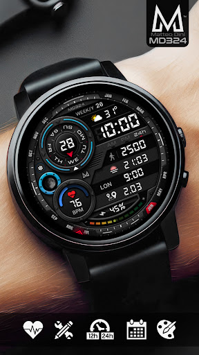 Android application MD324 Hybrid watch face screenshort