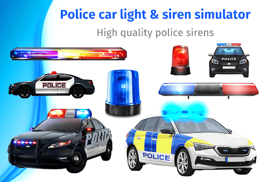 Android application Police Car Light & Siren Simul screenshort