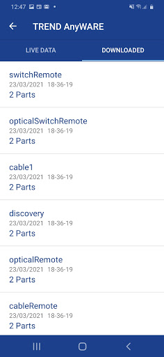 Android application TREND AnyWARE™ screenshort
